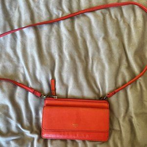 Fossil Multi Zipper Pocket Small Wristlet Crossbody Bag